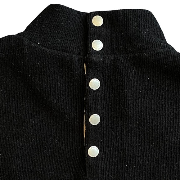 Authentic Burberry London Girls Black Mock Neck Sweater w/ Nova Check 130 - Picture 5 of 6